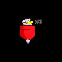 Funny Quack Pocket Duck Duckling Pocket Print Poster