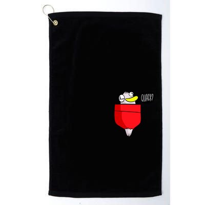 Funny Quack Pocket Duck Duckling Pocket Print Golf Towel