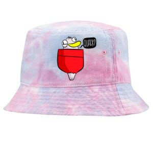 Funny Quack Pocket Duck Duckling Pocket Print Tie-Dyed Bucket Hat