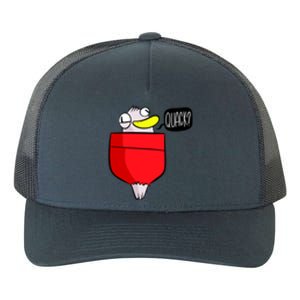 Funny Quack Pocket Duck Duckling Pocket Print Yupoong Adult 5-Panel Trucker Hat