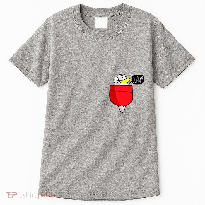Funny Quack Pocket Duck Duckling Pocket Print Tall T-Shirt