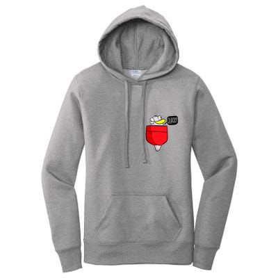 Funny Quack Pocket Duck Duckling Pocket Print Women's Pullover Hoodie