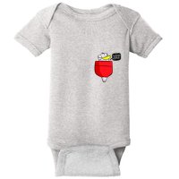 Funny Quack Pocket Duck Duckling Pocket Print Baby Bodysuit