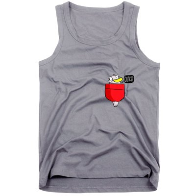 Funny Quack Pocket Duck Duckling Pocket Print Tank Top