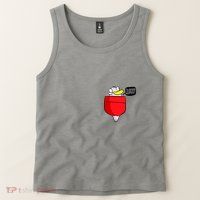 Funny Quack Pocket Duck Duckling Pocket Print Tank Top