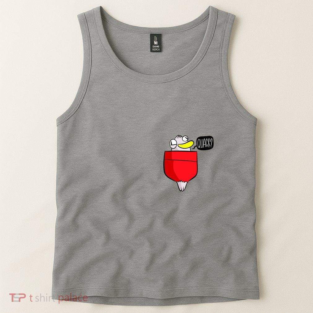 Funny Quack Pocket Duck Duckling Pocket Print Tank Top