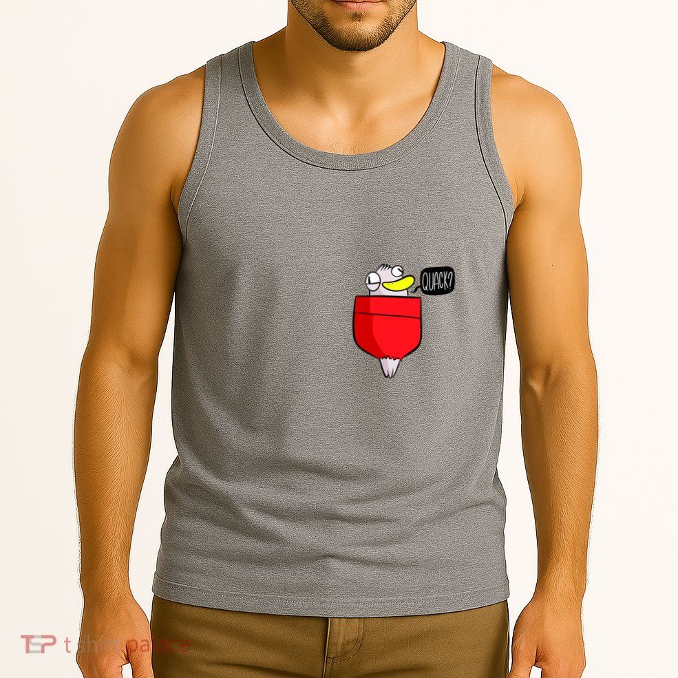 Funny Quack Pocket Duck Duckling Pocket Print Tank Top