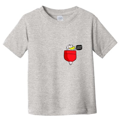 Funny Quack Pocket Duck Duckling Pocket Print Toddler T-Shirt