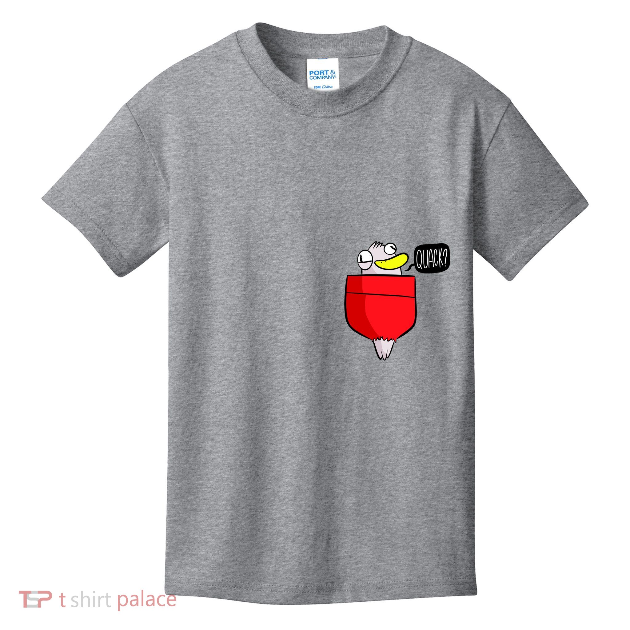Funny Quack Pocket Duck Duckling Pocket Print Kids T-Shirt