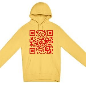 Funny Qr President Trump Dance Code 2 Side Premium Pullover Hoodie