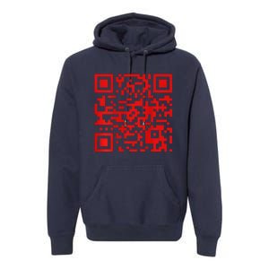 Funny Qr President Trump Dance Code 2 Side Premium Hoodie