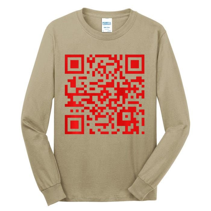 Funny Qr President Trump Dance Code 2 Side Tall Long Sleeve T-Shirt