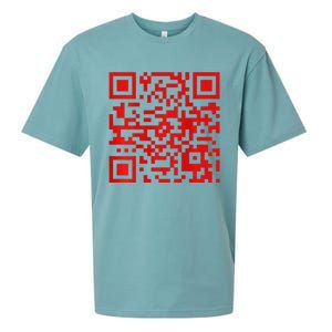 Funny Qr President Trump Dance Code 2 Side Sueded Cloud Jersey T-Shirt