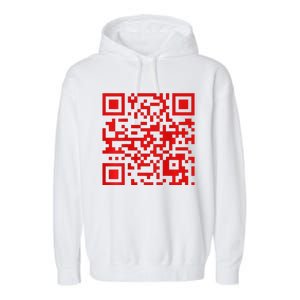 Funny Qr President Trump Dance Code 2 Side Garment-Dyed Fleece Hoodie