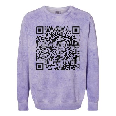 Funny Qr President Trump 4547 Trump Dancing Code Colorblast Crewneck Sweatshirt