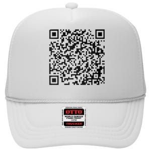 Funny Qr President Trump 4547 Trump Dancing Code High Crown Mesh Back Trucker Hat