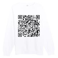 Funny Qr President Trump 4547 Trump Dancing Code Premium Crewneck Sweatshirt