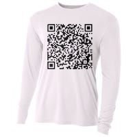 Funny Qr President Trump 4547 Trump Dancing Code Cooling Performance Long Sleeve Crew