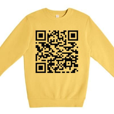 Funny Qr President Trump Dancing Scan And Dance Premium Crewneck Sweatshirt