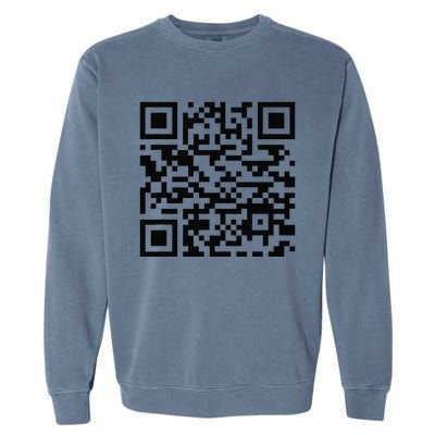 Funny Qr President Trump Dancing Scan And Dance Garment-Dyed Sweatshirt