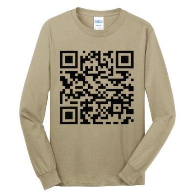 Funny Qr President Trump Dancing Scan And Dance Tall Long Sleeve T-Shirt