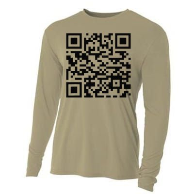 Funny Qr President Trump Dancing Scan And Dance Cooling Performance Long Sleeve Crew