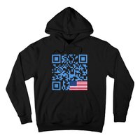 Funny Qr President Trump Dance Code Usa Flag Hoodie