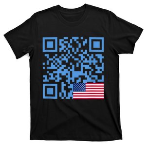 Funny Qr President Trump Dance Code Usa Flag T-Shirt