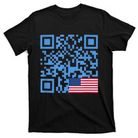 Funny Qr President Trump Dance Code Usa Flag T-Shirt