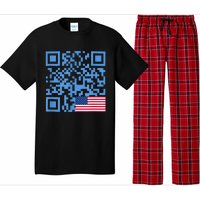 Funny Qr President Trump Dance Code Usa Flag Pajama Set