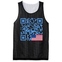 Funny Qr President Trump Dance Code Usa Flag Mesh Reversible Basketball Jersey Tank