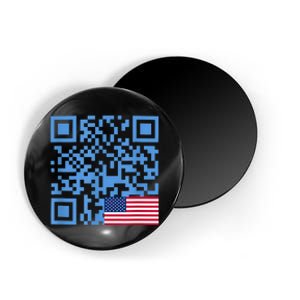 Funny Qr President Trump Dance Code Usa Flag Magnet