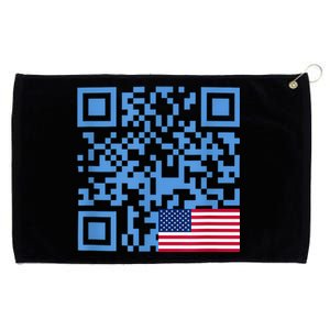 Funny Qr President Trump Dance Code Usa Flag Grommeted Golf Towel