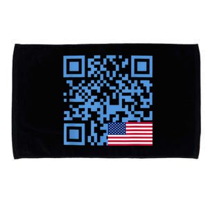 Funny Qr President Trump Dance Code Usa Flag Microfiber Hand Towel