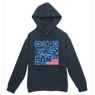 Funny Qr President Trump Dance Code Usa Flag Urban Pullover Hoodie