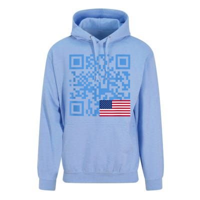 Funny Qr President Trump Dance Code Usa Flag Unisex Surf Hoodie