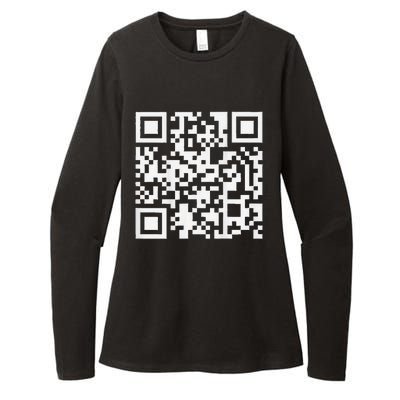 Funny Qr President Trump Dance Code Womens CVC Long Sleeve Shirt