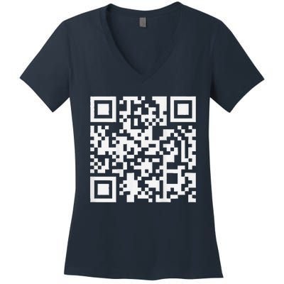 Funny Qr President Trump Dance Code Women's V-Neck T-Shirt