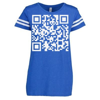 Funny Qr President Trump Dance Code Enza Ladies Jersey Football T-Shirt