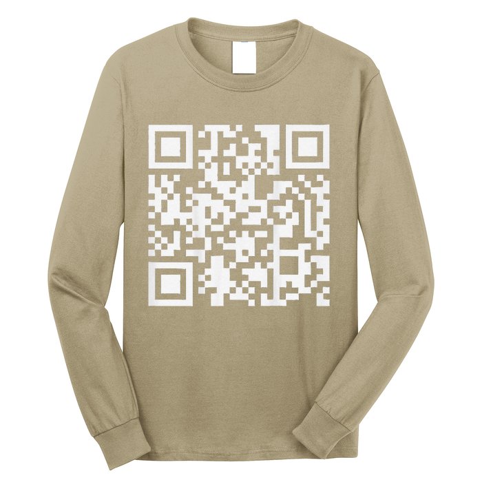 Funny Qr President Trump Dance Code Long Sleeve Shirt