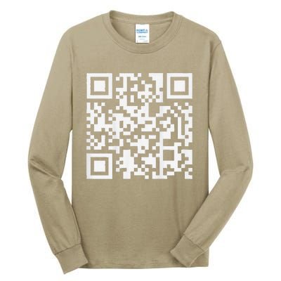 Funny Qr President Trump Dance Code Tall Long Sleeve T-Shirt