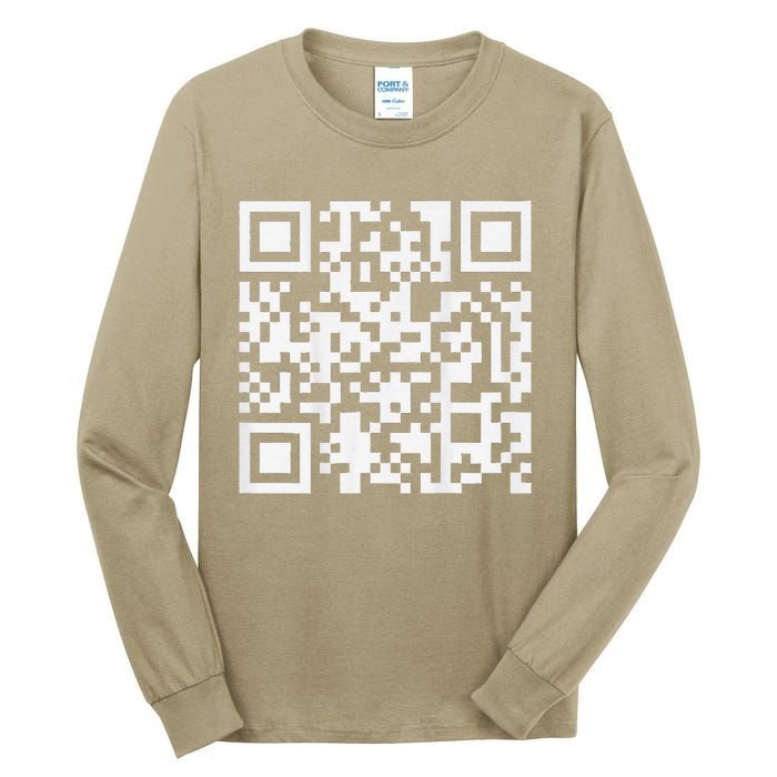 Funny Qr President Trump Dance Code Tall Long Sleeve T-Shirt