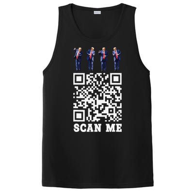 Funny Qr President Trump 4547 Trump Dancing Code PosiCharge Competitor Tank