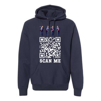 Funny Qr President Trump 4547 Trump Dancing Code Premium Hoodie