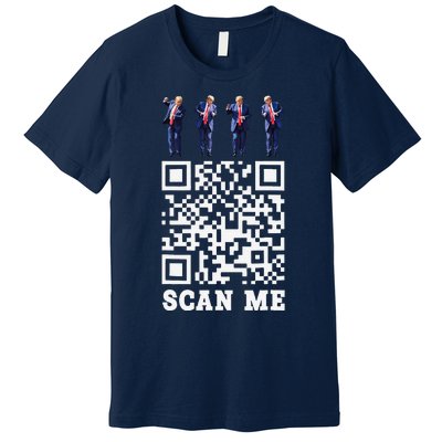 Funny Qr President Trump 4547 Trump Dancing Code Premium T-Shirt