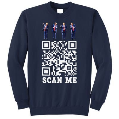 Funny Qr President Trump 4547 Trump Dancing Code Tall Sweatshirt