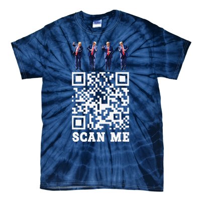 Funny Qr President Trump 4547 Trump Dancing Code Tie-Dye T-Shirt