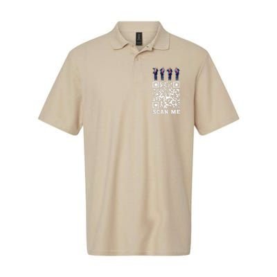 Funny Qr President Trump 4547 Trump Dancing Code Softstyle Adult Sport Polo