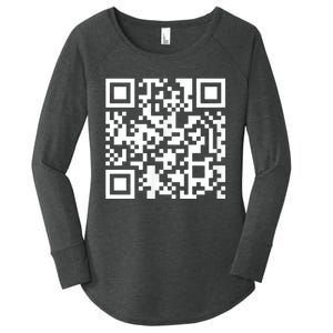 Funny Qr President Trump Dance Code Women's Perfect Tri Tunic Long Sleeve Shirt