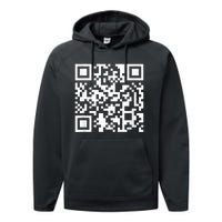 Funny Qr President Trump Dance Code Performance Fleece Hoodie